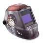 Sellstrom® Jackson Safety Red/White/Blue Fixed Front Welding Helmet With 4 1/2" X 5 1/4" Shade 41369 Lens