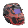 Sellstrom® Jackson Safety Red/Black Fixed Front Welding Helmet With 4.33" X 3.54" Shade 4/9-13 with Grind Lens