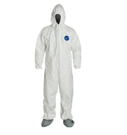 DuPont™ X-Large White Tyvek® 400 Disposable Coveralls With Hood