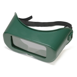 RADNOR™ Fixed Front Welding Goggles With Green Frame And Green Shade 5 2" X 4" Lens