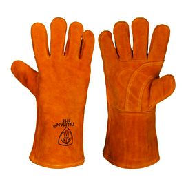 Tillman® Large 15.5" Bourbon Brown Slightly Select Shoulder Split Cowhide Cotton/Foam Lined Stick Welders Gloves