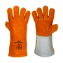 Tillman® Large 16" Bourbon Brown And Pearl Premium Side Split Cowhide Cotton Lined Stick Welders Gloves