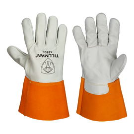 Tillman® Small 11" Bourbon Brown And Pearl Top Grain Cowhide Unlined MIG Welders Gloves
