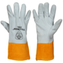 Tillman® Large 13.875" Bourbon Brown And Pearl Split Deerskin Unlined Stick Welders Gloves
