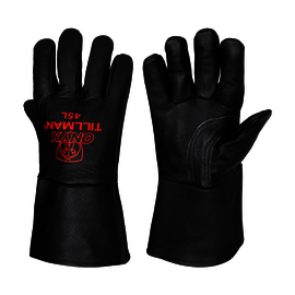 Tillman® Large 14.5" Black Top Grain Pigskin Foam Lined MIG Welders Gloves
