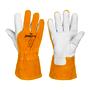 Tillman® X-Large 12.5" Bourbon Brown And Pearl Top Grain Split Cowhide/Deerskin Leather Fleece Lined MIG Welders Gloves