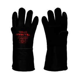 Tillman® X-Large 15.5" Black Premium Top Grain Rough Side Out Elkskin Unlined Stick Welders Gloves