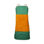 Tillman® 24" X 42" Green Indura® Whipcord Flame Resistant Bib Apron With Snap Closure And Cowhide Front On Bib