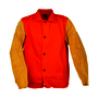 Tillman® Medium Orange Westex® FR-7A®/Cotton/Cowhide Flame Resistant Jacket With Snap Closure And Cowhide Sleeves