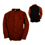 Tillman® X-Large 30" Dark Brown And Black Premium Side Split Cowhide Leather Freedom Flex Flame Resistant Jacket With Indura® Stretch back