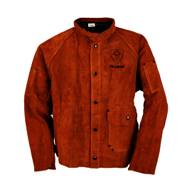 Tillman® Large 30" Dark Brown Premium Side Split Cowhide Leather Jacket