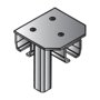 Tillman® Galvanized Steel 3-Way T-Connector (For Floor Mounted Curtain Systems)