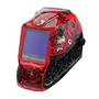 Lincoln Electric® VIKING™ Red/Black Welding Helmet With 3.74" X 3.34" Variable Shades 5 - 13 Auto Darkening Lens