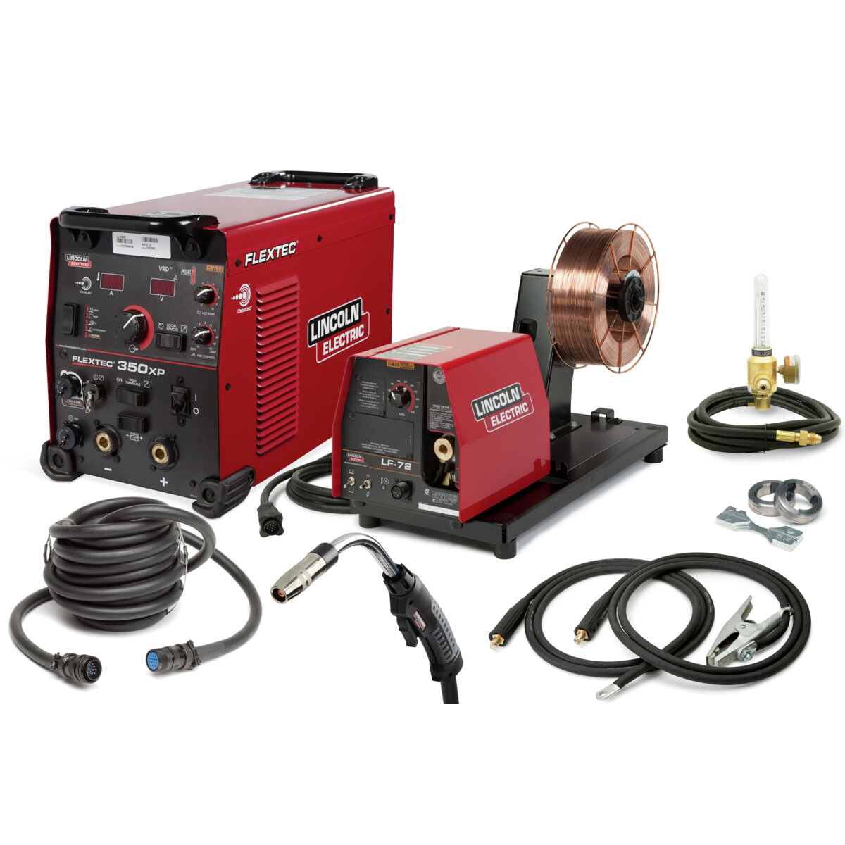 Alegre Instalación Comercial Airgas - LINK3438-2 - Lincoln Electric® Flextec® 350X 3 Phase Multi-Process  Welder With 380 - 575 Input Voltage And LF-72 Heavy Duty Wire Feeder