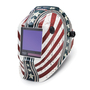Lincoln Electric® VIKING™ Blue/Red/White Welding Helmet With 3.74" X 3.34" Variable Shades 5 - 13 Auto Darkening Lens