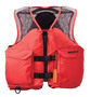 KENT Small Orange Nylon/Mesh Commercial PFD Deluxe Vest With Zipper and Buckle Closure