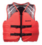 KENT Small Orange Nylon Commercial PFD Classic Vest With Zipper and Buckle Closure (No Pockets)