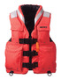 KENT Large Orange Nylon SAR PFD Search and Rescue Vest With 3 Buckle and Zipper Closure And 4 Pockets