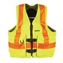 KENT 2XL Hi-Viz Yellow Nylon Hi-Viz ANSI Mesh Vest And Hand Warmer Pockets
