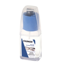 Radnor™ Clear/Blue/White Anti-Fog Treatment (2.5 oz Bottle with Cloth)