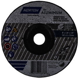Norton® 6" X 1/4" X 7/8" For Aluminum 20 Grit Aluminum Oxide Type 27/42 Depressed Center Grinding Wheel