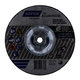 Norton® 7" X 1/4" X 5/8" For Aluminum 20 Grit Aluminum Oxide Type 27/42 Depressed Center Grinding Wheel