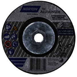 Norton® 4 1/2" X 1/8" X 5/8" For Aluminum 20 Grit Aluminum Oxide Type 27/42 Depressed Center Combination Wheel