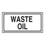 AccuformNMC™ 3" X 7" Black/White Vinyl Chemical And Hazardous Safety Label "WASTE OIL"