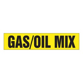 AccuformNMC™ 2" X 9" Black/Yellow Vinyl Chemical And Hazardous Safety Label "GAS/OIL MIX"