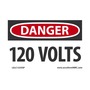 AccuformNMC™ 3 1/2" X 5" Black/Red/White Vinyl Electrical Safety Label "DANGER 120 VOLTS"