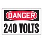 AccuformNMC™ 3 1/2" X 5" Black/Red/White Vinyl Electrical Safety Label "DANGER 240 VOLTS"