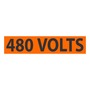 AccuformNMC™ 1/2" X 2 1/4" Black/Orange Vinyl Conduit Voltage Marker "480 VOLTS"