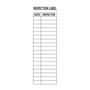 AccuformNMC™ 6" X 2" Black/White Vinyl Electrical Safety Label "INSPECTION LABEL DATE___INSPECTOR___"