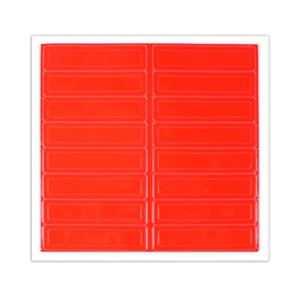 AccuformNMC™ 1" X 4" Fluorescent Red-Orange Vinyl Helmet Sticker
