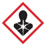 AccuformNMC™ 1" X 1" Red/Black/White Poly GHS Label "HEALTH HAZARD (Graphic Only)"