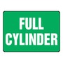 AccuformNMC™ 7" X 10" Green/White Dura-Vinyl™ Safety Sign "FULL CYLINDER"