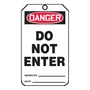 AccuformNMC™ 5 3/4" X 3 1/4" Black/Red/White PF-Cardstock Safety Tag "DANGER DO NOT ENTER SIGNED BY:___DATE___/DANGER DO NOT REMOVE THIS TAG! REMARKS:___"