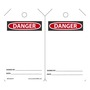 AccuformNMC™ 5 7/8" X 3 1/8" Black/Red/White PF-Cardstock Safety Tag "DANGER SIGNED BY:___DATE___ (Blank)"