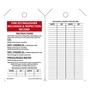 AccuformNMC™ 5 3/4" X 3 1/4" Black/Red/White PF-Cardstock Fire Inspection Tag "FIRE EXTINGUISHER RECHARGE AND INSPECTION RECORD"