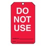 AccuformNMC™ 5 3/4" X 3 1/4" Black/Red/White PF-Cardstock Equipment Status Tag "DO NOT USE SIGNED BY:___DATE:___"
