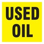 AccuformNMC™ 6" X 6" Black/Yellow Paper Drum And Container Identification Label "USED OIL"