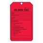AccuformNMC™ 5 3/4" X 3 1/4" Black/Red PF-Cardstock 5S Tag "5S RED TAG...."