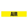 AccuformNMC™ 1" X 9" Black/Yellow Vinyl Pipe Marker "AIR"