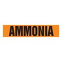 AccuformNMC™ 1" X 9" Black/Orange Vinyl Pipe Marker "AMMONIA"