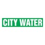 AccuformNMC™ 1 1/2" X 9 5/8" Green/White Vinyl Pipe Marker "CITY WATER"