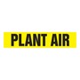 AccuformNMC™ 9" X 8" Black/Yellow Snap Tite™ Plastic Pipe Marker "PLANT AIR"