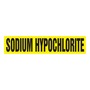 AccuformNMC™ 1" X 9" Black/Yellow Vinyl Pipe Marker "SODIUM HYPOCHLORITE"
