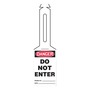 AccuformNMC™ 5 1/4" X 3 1/4" Black/Red/White Loop 'n Strap™ Polyethylene Safety Tag "DANGER DO NOT ENTER SIGNED BY:___DATE:___"