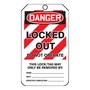 AccuformNMC™ 4 1/4" X 2 1/8" Black/Red/White RP-Plastic Lockout/Tagout Tag "DANGER LOCKED OUT DO NOT OPERATE THIS LOCK/TAG MAY ONLY BE REMOVED BY: NAME:___DEPT:___EXPECTED COMPLETION:___..."