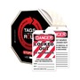 AccuformNMC™ 6 1/4" X 3" Black/Red/White PF-Cardstock Safety Tags By-The-Roll "DANGER LOCKED OUT DO NOT REMOVE THIS LOCK/TAG MAY ONLY BE REMOVED BY: NAME:___DEPT:___EXPECTED COMPLETION:___..."